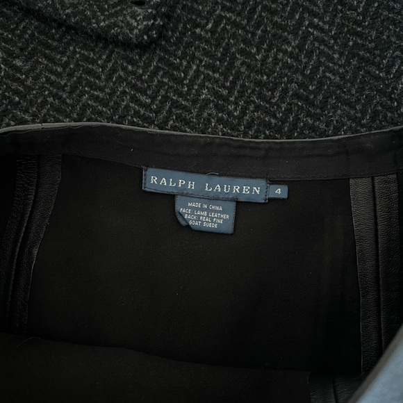 Ralph Lauren Pleated Leather Mini Skirt - Picture 5 of 5